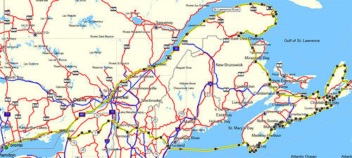 East Coast 2009 Route