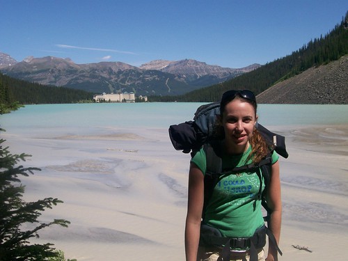 Rachel at Far End of Lake Louise