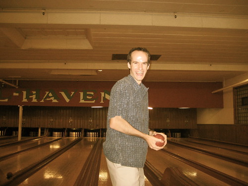 Nat was better at bowling than the rest of us.