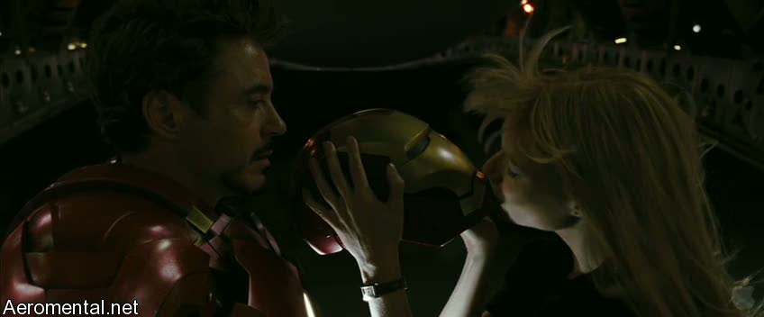 Iron Man 2 Trailer 2 Pepper Kissing helmet