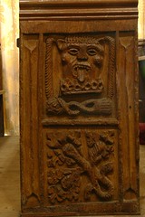 C16 carved bench end