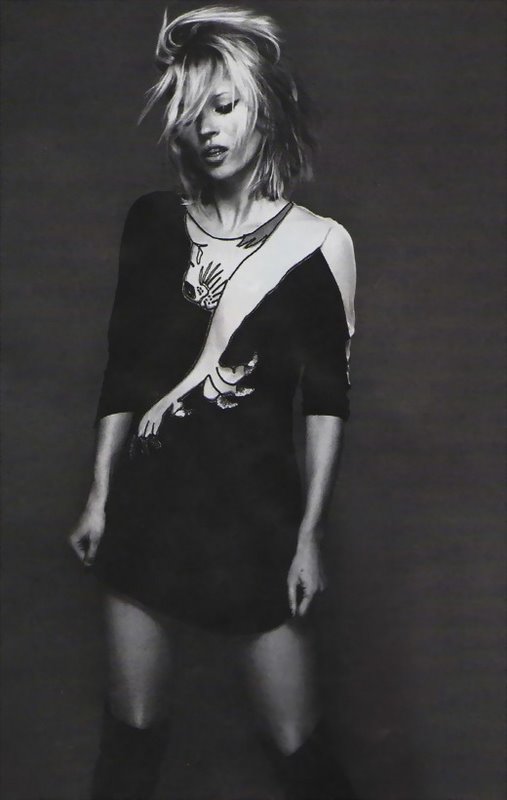 UK Model Kate Moss Black and White Photoshoot