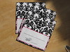 White/Black & Hot Pink Wedding Escort Cards