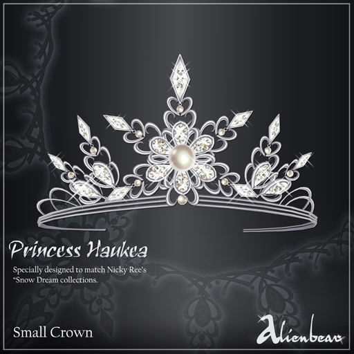 Princess Haukea SMALL crown white