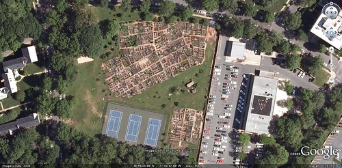 (satellite view of Cleveland Park victory gardens, Washington DC)