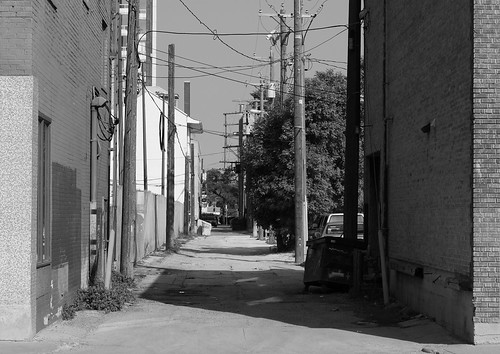 Back alley to the parking lot