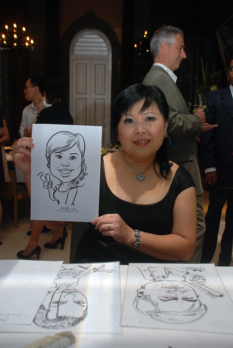 Caricature live sketching for AMEC Party - 1