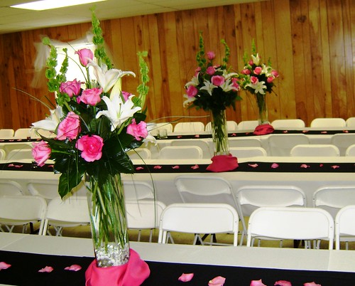 Wedding Reception Centerpieces Oak Level Baptist Church Fellowship Hall by