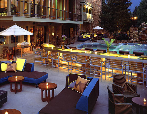 The pool area of Aspen's Sky Hotel.skyhotel aspen lodging facility pool 