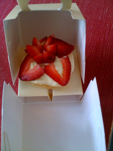 Strawberry shortcake cupcake at Billy's Bakery Chelsea
