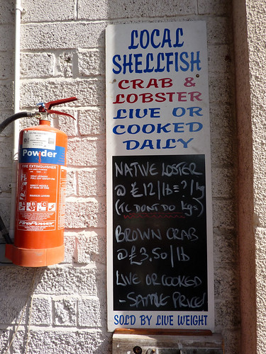 Local shellfish sign