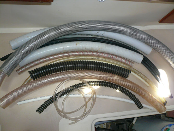 Spare hoses for plumbing use and chafe protection