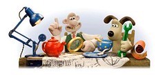 Google logos wallace and grommit