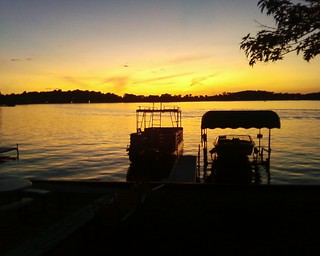 Sunset at Sister Lakes, Michigan