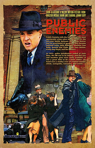 johnny depp public enemies poster. PUBLIC ENEMIES movie poster