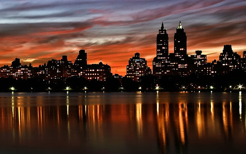 フリー画像|人工風景|街の風景|ビルディング|夕日/夕焼け/夕暮れ|アメリカ風景|ニューヨーク|フリー素材|