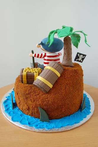 Pirate's treasure cake - back