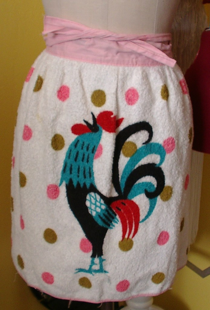 rooster terry apron