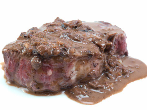Seared Steak with Mushroom Cream Sauce