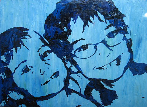 Stencil Portrait - Beth's kids