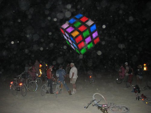 cube at night