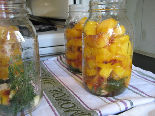 peaches in jars