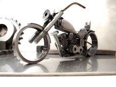 Tig Welded Sculpture Harley Davidson 1991 Custom Softail (3)