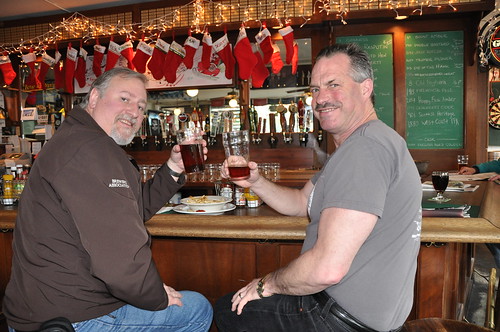 Bruce Paton & I drink the first beer of the day