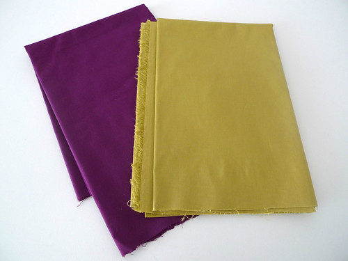 purple and green fabric