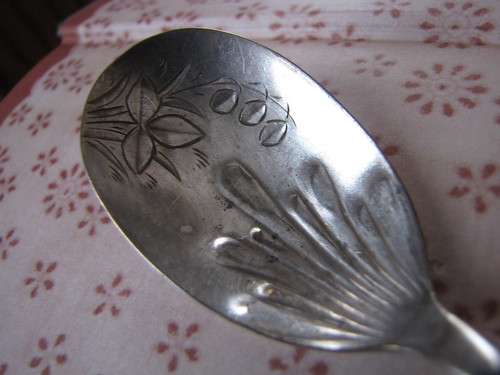 new vintage silver - sugar spoon bowl