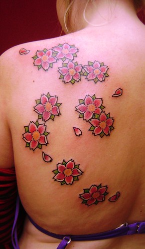 japanese cherry blossom tattoo shoulder