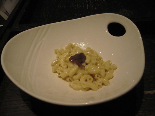 Macaroni with black truffle