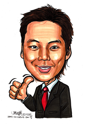 Caricature of Ronel Foo in colour