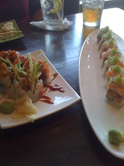 Spider roll and Hoppin' Jalapeno roll from Ginger Pad.