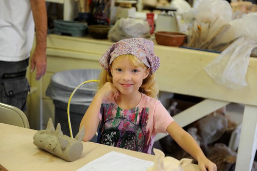 Hope's first day of zoo clay class