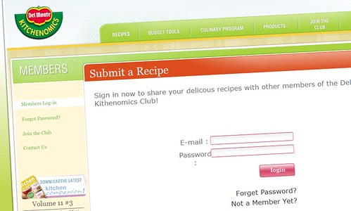Kitchenomics.com 'Submit A Recipe'