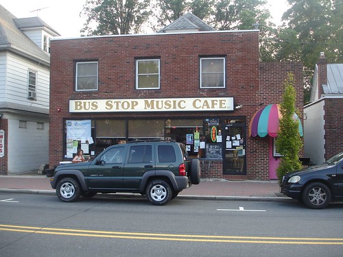 Outside of the Bus Stop Music Cafe