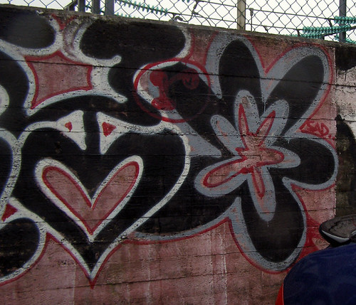 graffiti of heart and flower and more