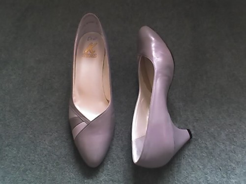 Grey K shoes