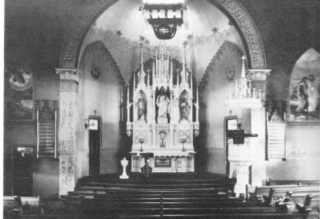 St John Church in Seward, Nebraska - Interior in 1952