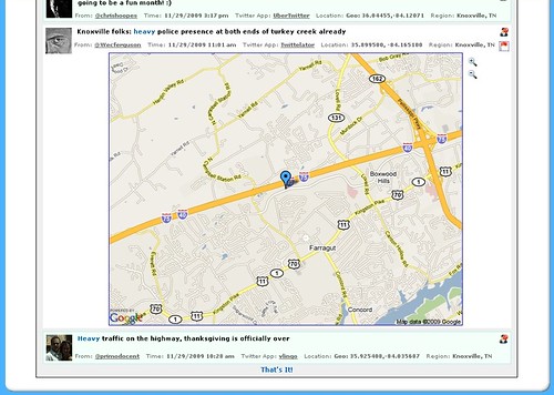  Pinpoint tweets on Google Maps 