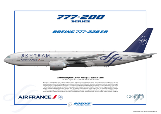 Air France Skyteam Colours Boeing 777-228 ER  F-GSPH