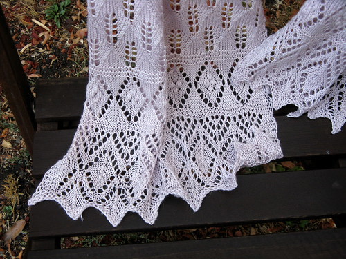 Lilac leaf shawl