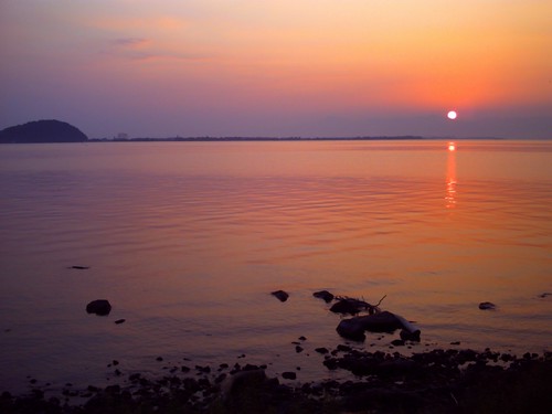 琵琶湖の夕焼け-18