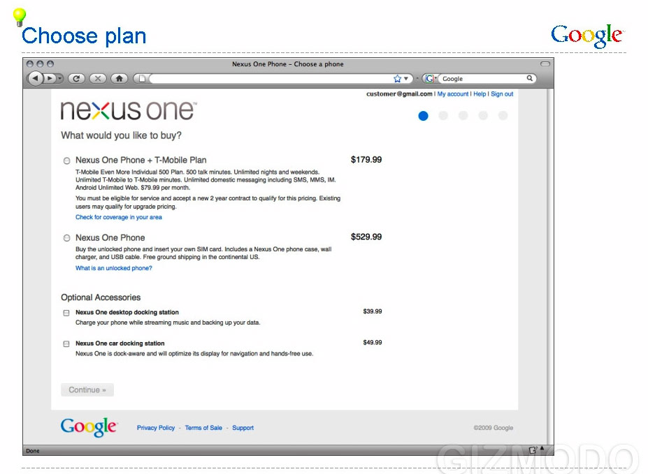 Google Nexus One Plan & Pricing