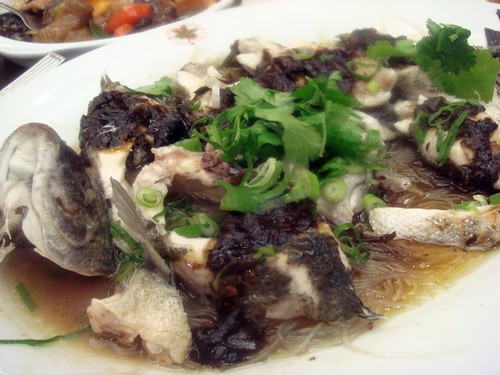 Steamed fish with pickled oline leaves@Landmark