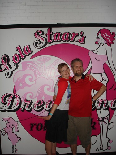 Erica and Fuzzy at Lola Staar's Dreamland Rollerrink