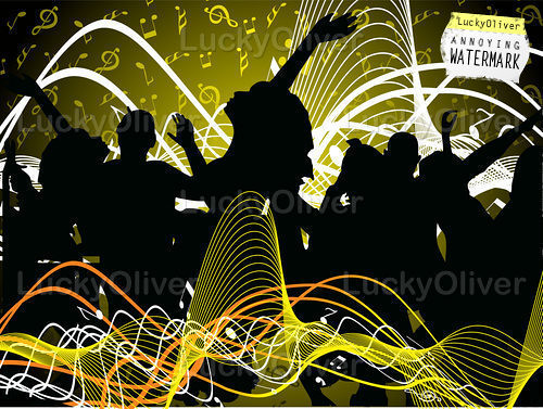music background vector. people on music background
