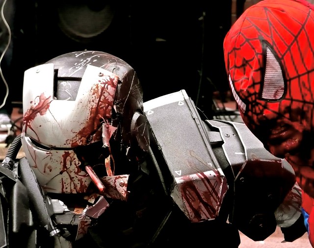 War Machine Spider-Man disfraz Zombie