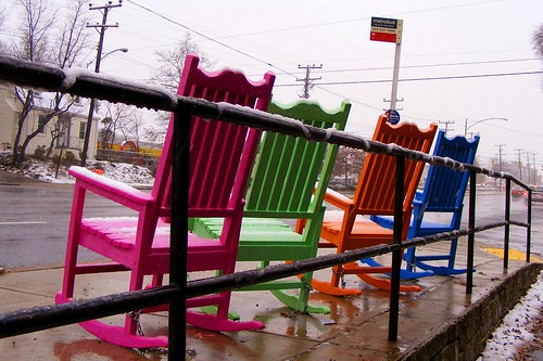 Colorful Rocking Chairs, New Hampshire at Devonshire